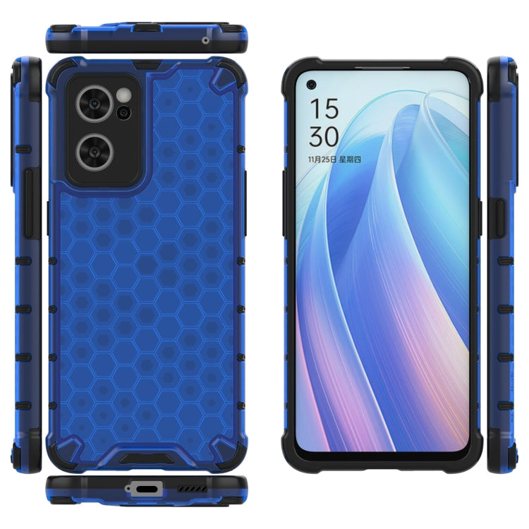 For OPPO Reno7 5G Honeycomb PC + TPU Phone Case