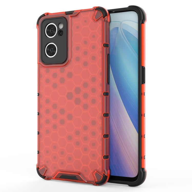 For OPPO Reno7 5G Honeycomb PC + TPU Phone Case