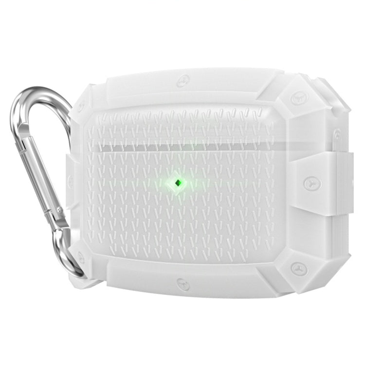 For AirPods Pro Shield Armor Waterproof Wireless Earphone Protective Case with Carabiner