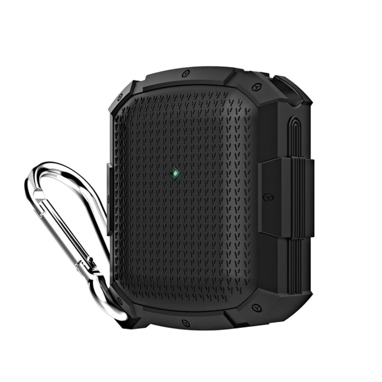 For AirPods 1 / 2 Shield Armor Waterproof Wireless Earphone Protective Case with Carabiner