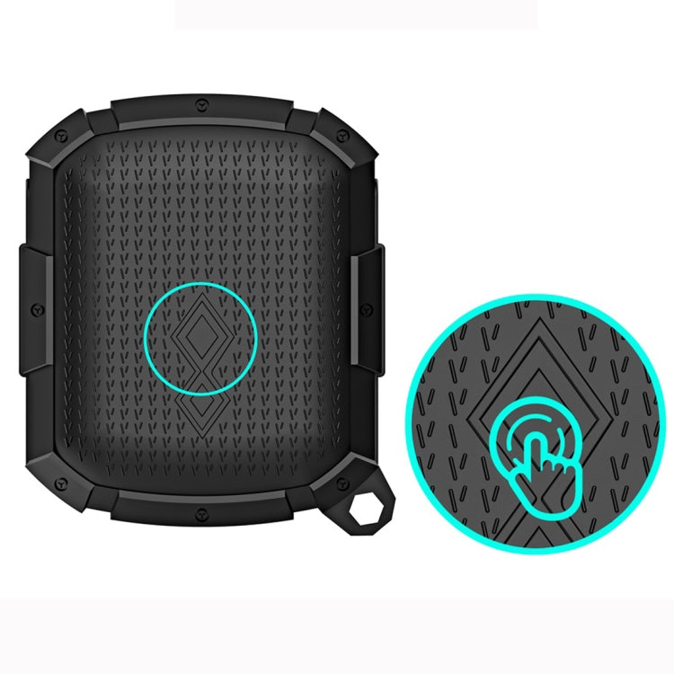 For AirPods 1 / 2 Shield Armor Waterproof Wireless Earphone Protective Case with Carabiner