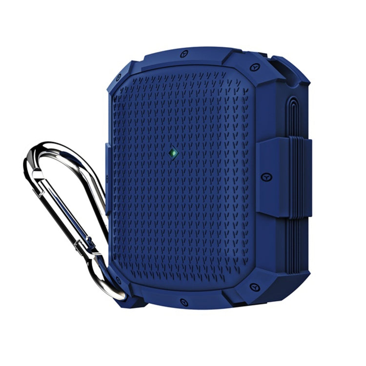 For AirPods 1 / 2 Shield Armor Waterproof Wireless Earphone Protective Case with Carabiner