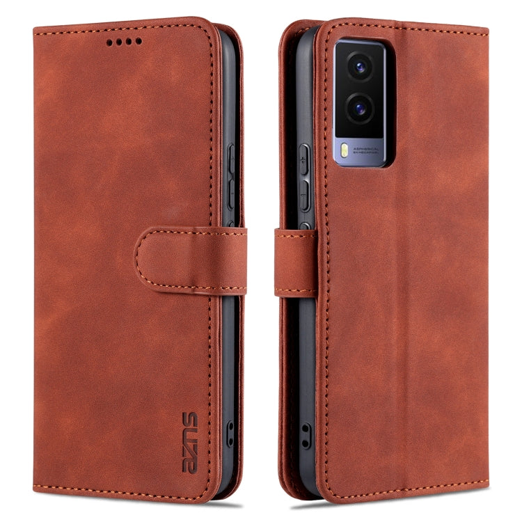 For vivo Y71t / V21e 5G AZNS Skin Feel Calf Texture Horizontal Flip Leather Phone Case
