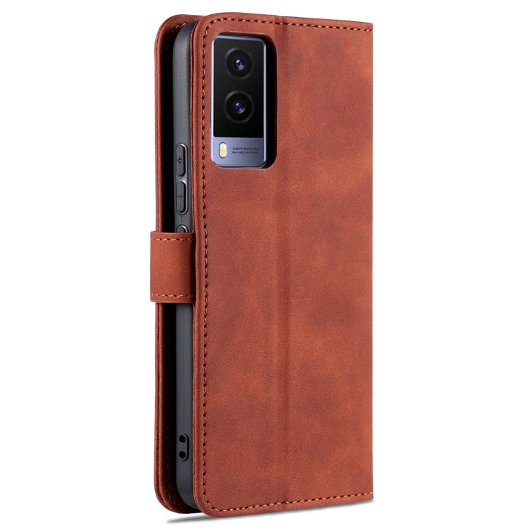 For vivo Y71t / V21e 5G AZNS Skin Feel Calf Texture Horizontal Flip Leather Phone Case