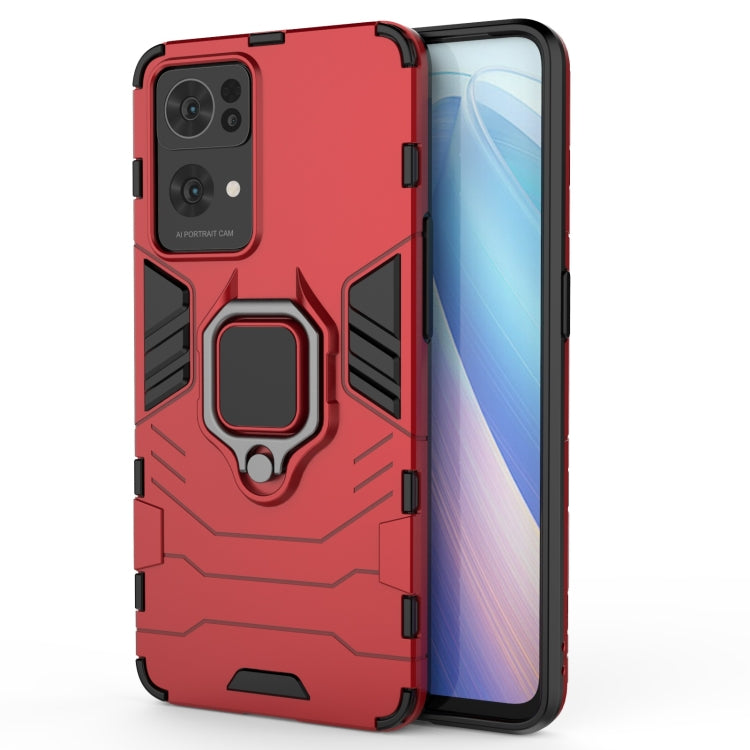For OPPO Reno7 Pro 5G Shockproof PC + TPU Holder Phone Case