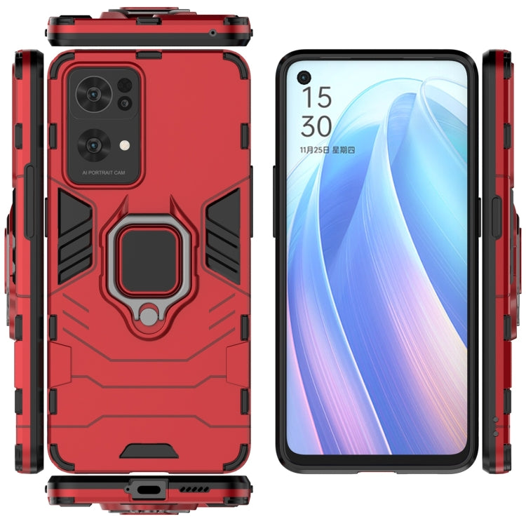 For OPPO Reno7 Pro 5G Shockproof PC + TPU Holder Phone Case
