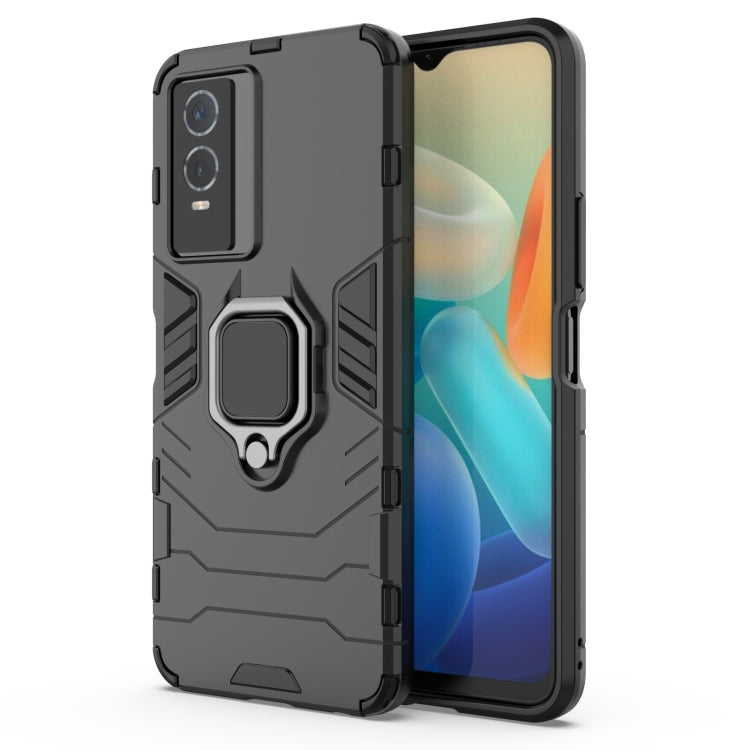 For vivo Y76s 5G Shockproof PC + TPU Holder Phone Case