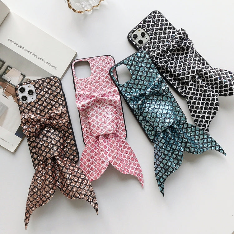 For iPhone 11 Pro Mermaid Gem Pattern Glitter Powder TPU Case
