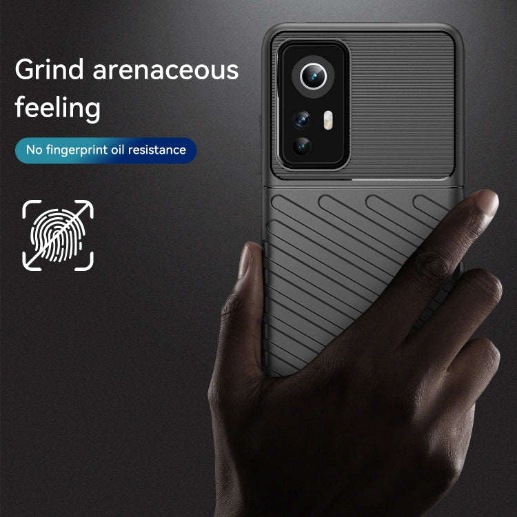 For Xiaomi 12 / 12X / 12S Thunderbolt Shockproof TPU Phone Case(Black)