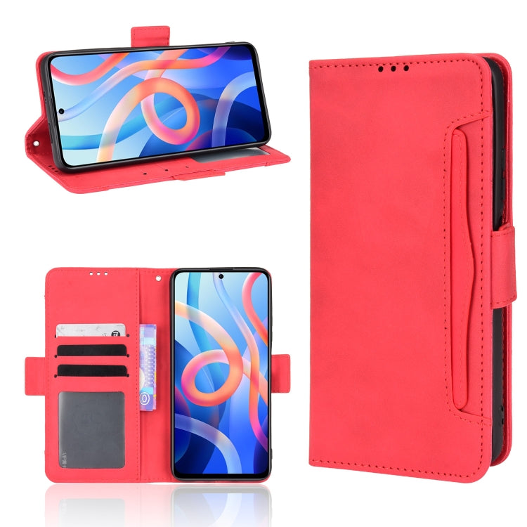For Xiaomi Redmi Note 11 5G Domestic Version / Poco M4 Pro Skin Feel Calf Pattern Leather Phone Case