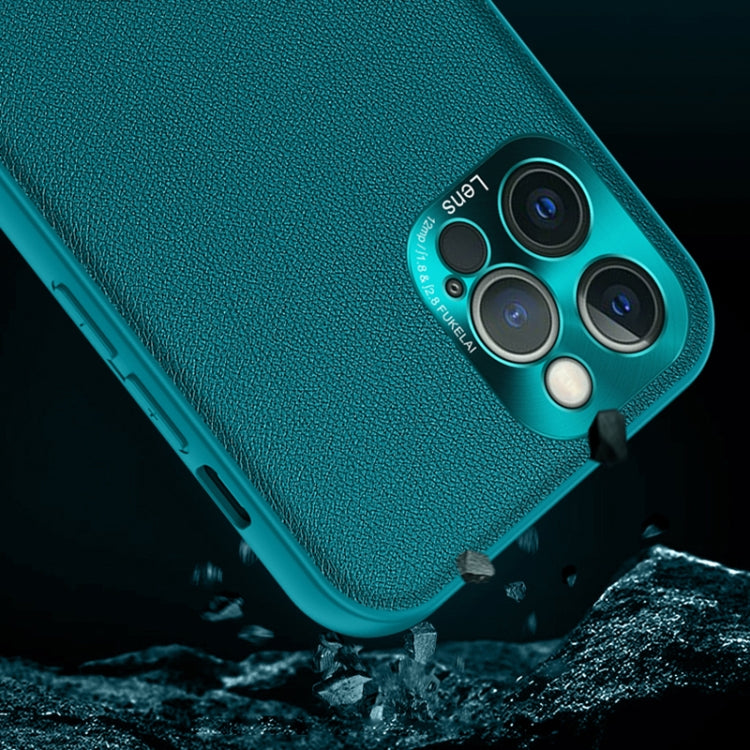 For iPhone 12 Pro Max Plain Skin Leather Case