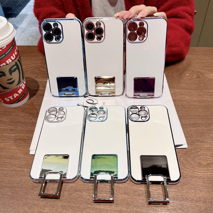 For iPhone 13 Pro Electroplating TPU Phone Case with Holder