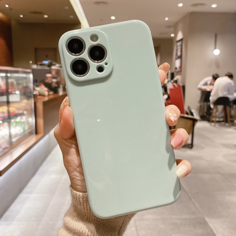 For iPhone 13 Pro Glossy Straight-Edge TPU Phone Case