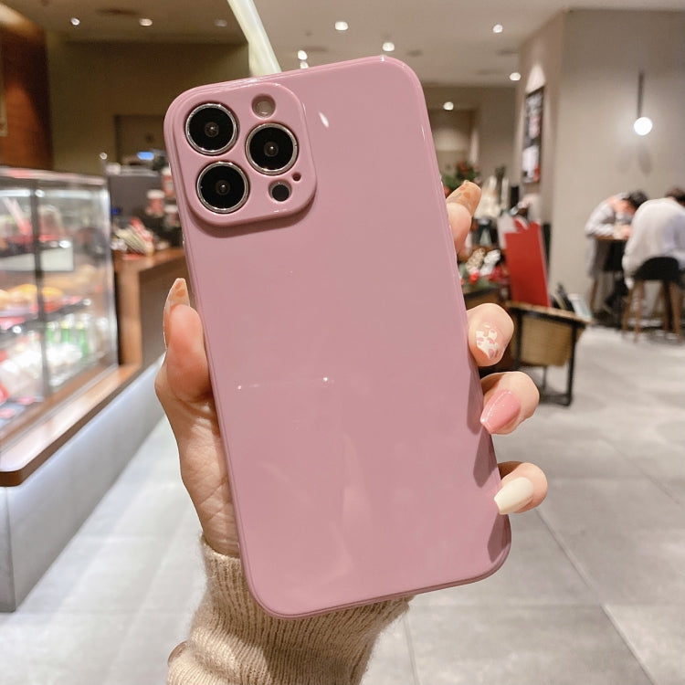 For iPhone 13 Pro Glossy Straight-Edge TPU Phone Case