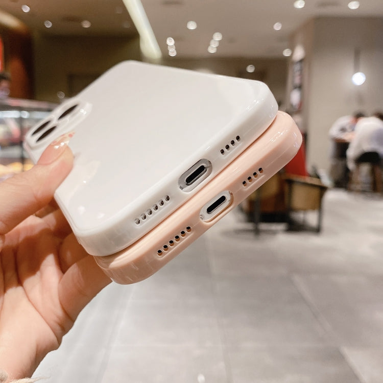 For iPhone 13 Pro Glossy Straight-Edge TPU Phone Case