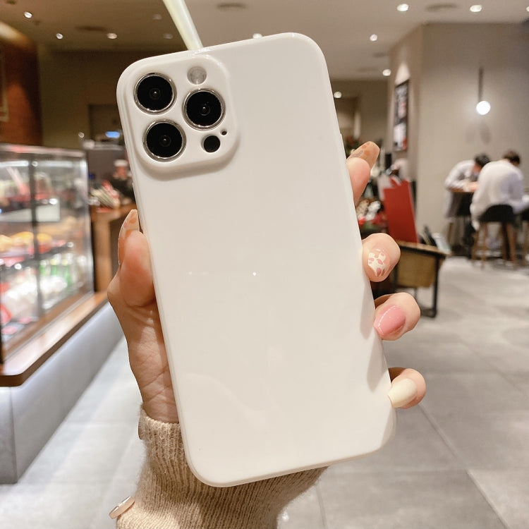 For iPhone 12 mini Glossy Straight-Edge TPU Phone Case