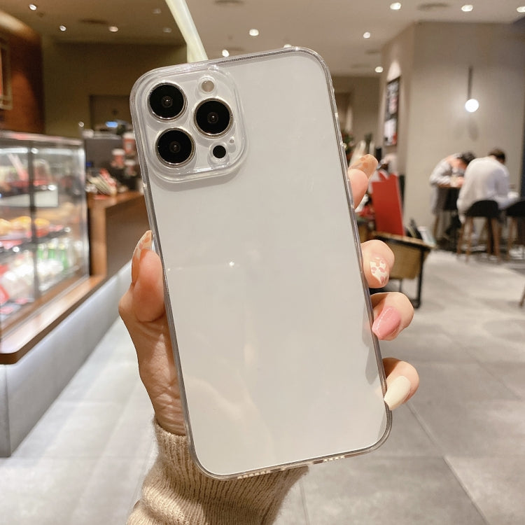 For iPhone 12 Glossy Straight-Edge TPU Phone Case