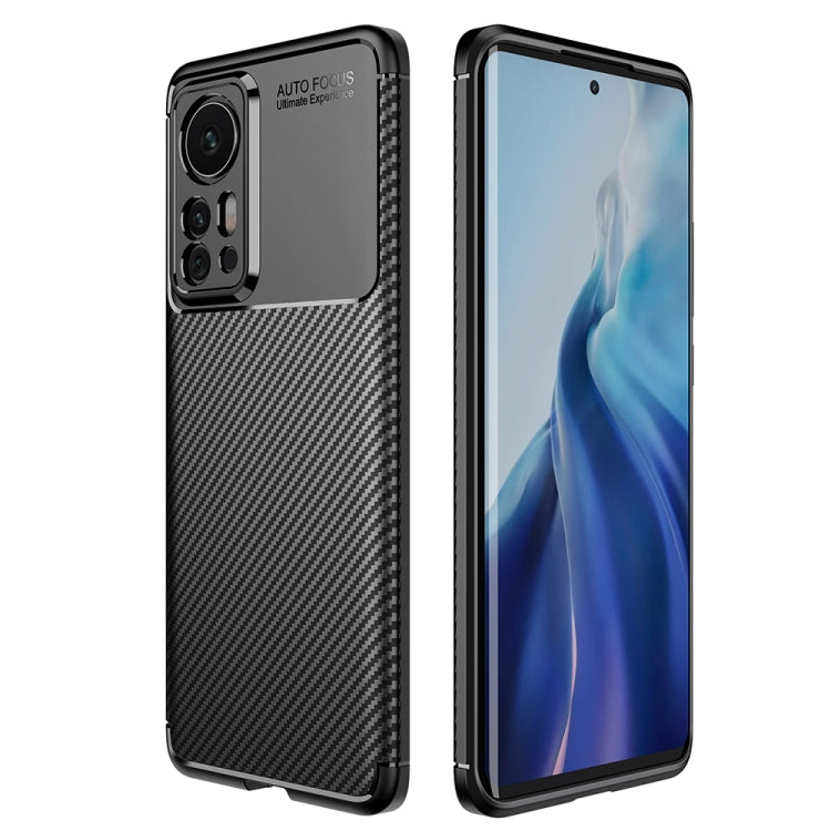 For Xiaomi 12 Pro 5G Carbon Fiber Texture Shockproof TPU Phone Case