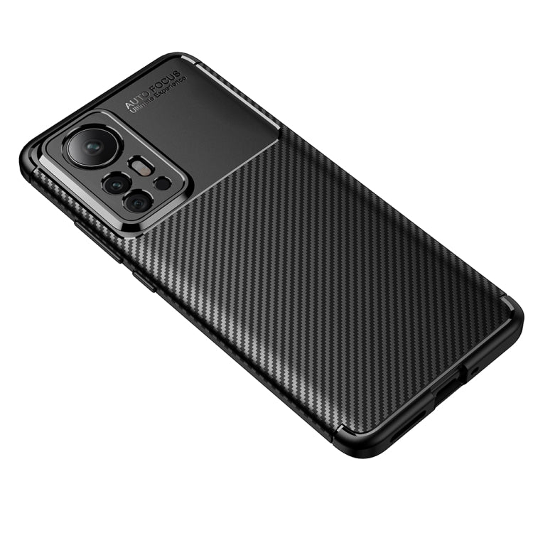 For Xiaomi 12 Pro 5G Carbon Fiber Texture Shockproof TPU Phone Case