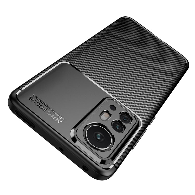 For Xiaomi 12 Pro 5G Carbon Fiber Texture Shockproof TPU Phone Case