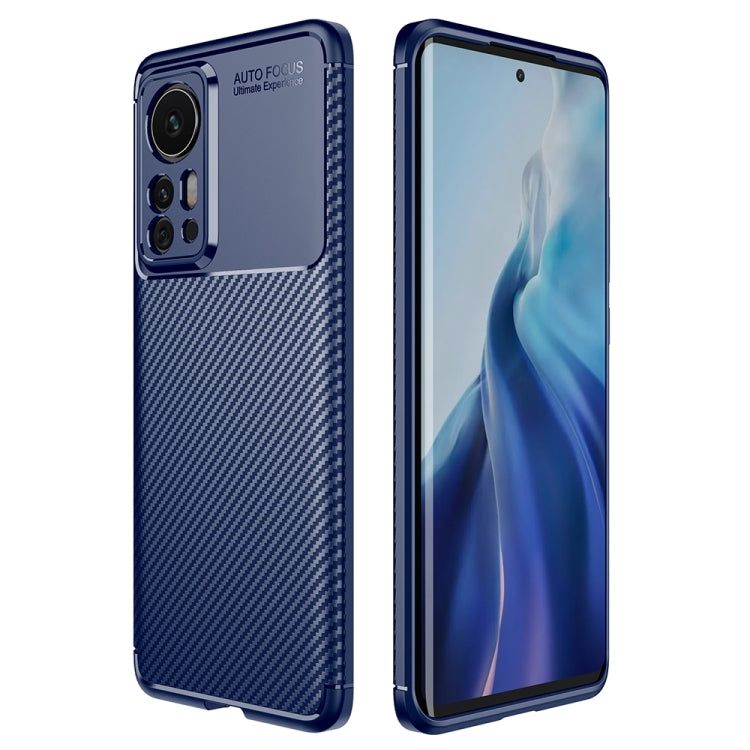 For Xiaomi 12 Pro 5G Carbon Fiber Texture Shockproof TPU Phone Case