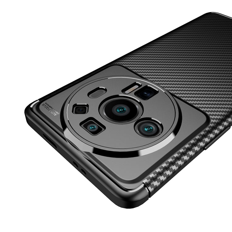 For Xiaomi Mi 12S Ultra 5G Carbon Fiber Texture Shockproof TPU Phone Case