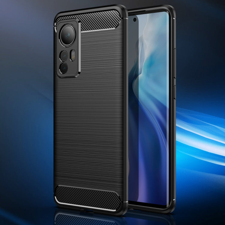 For Xiaomi 12 5G Brushed Texture Carbon Fiber TPU Phone Case