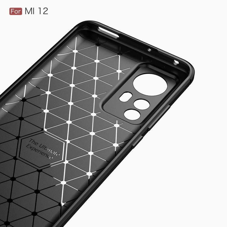 For Xiaomi 12 5G Brushed Texture Carbon Fiber TPU Phone Case