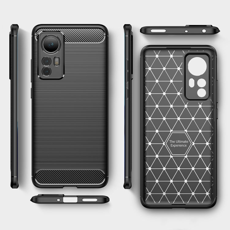 For Xiaomi 12 5G Brushed Texture Carbon Fiber TPU Phone Case