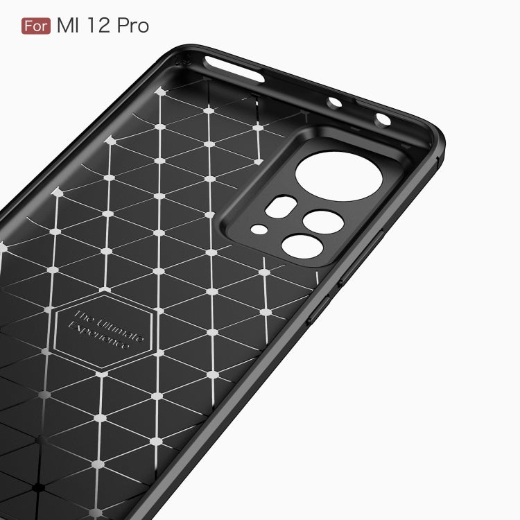 For Xiaomi 12 Pro 5G Brushed Texture Carbon Fiber TPU Phone Case