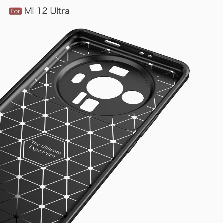For Xiaomi Mi 12 Ultra 5G Brushed Texture Carbon Fiber TPU Phone Case