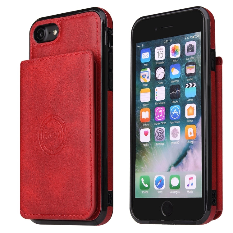 For iPhone SE 2022 / SE 2020 / 8 / 7 Calf Texture Magnetic Case