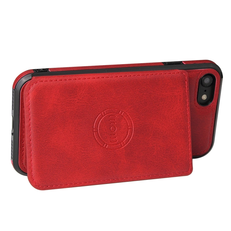 For iPhone SE 2022 / SE 2020 / 8 / 7 Calf Texture Magnetic Case