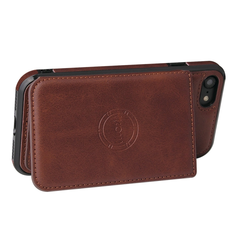 For iPhone SE 2022 / SE 2020 / 8 / 7 Calf Texture Magnetic Case