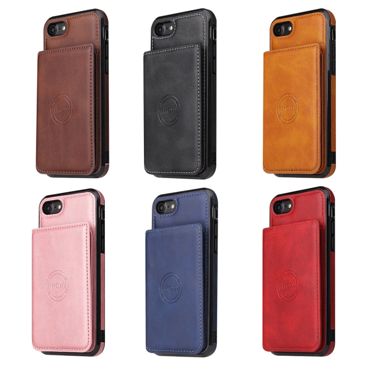 For iPhone SE 2022 / SE 2020 / 8 / 7 Calf Texture Magnetic Case