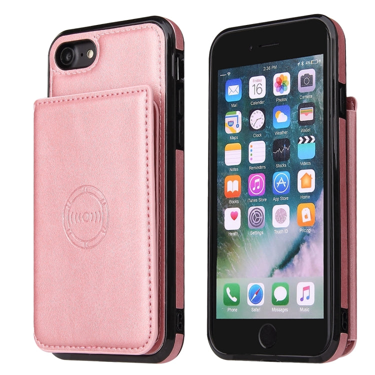 For iPhone SE 2022 / SE 2020 / 8 / 7 Calf Texture Magnetic Case