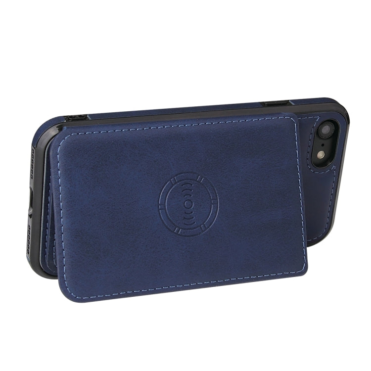 For iPhone SE 2022 / SE 2020 / 8 / 7 Calf Texture Magnetic Case