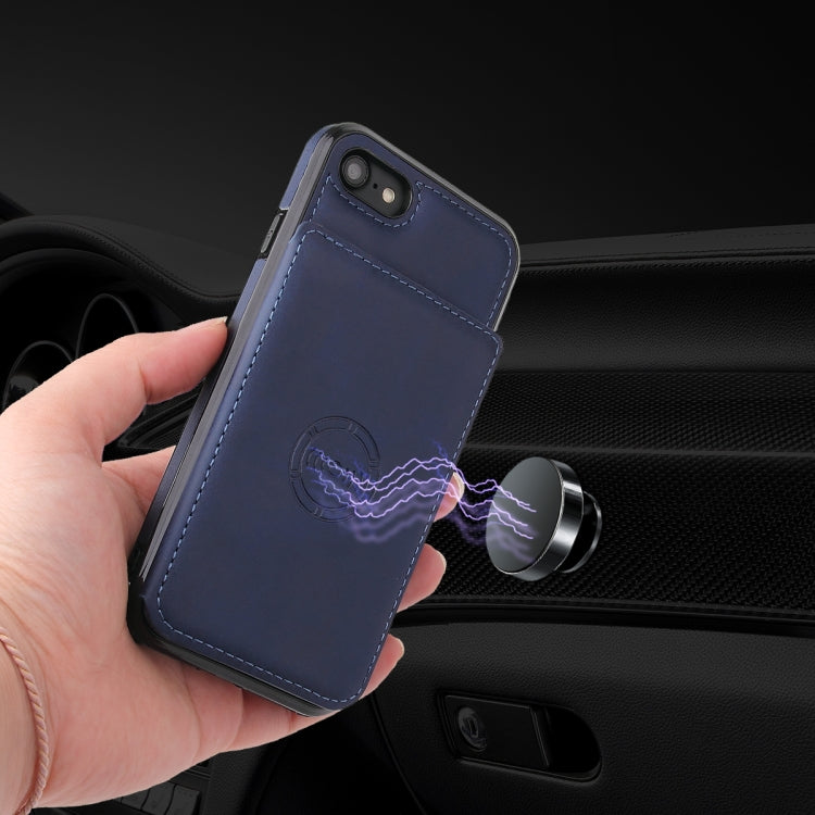 For iPhone SE 2022 / SE 2020 / 8 / 7 Calf Texture Magnetic Case