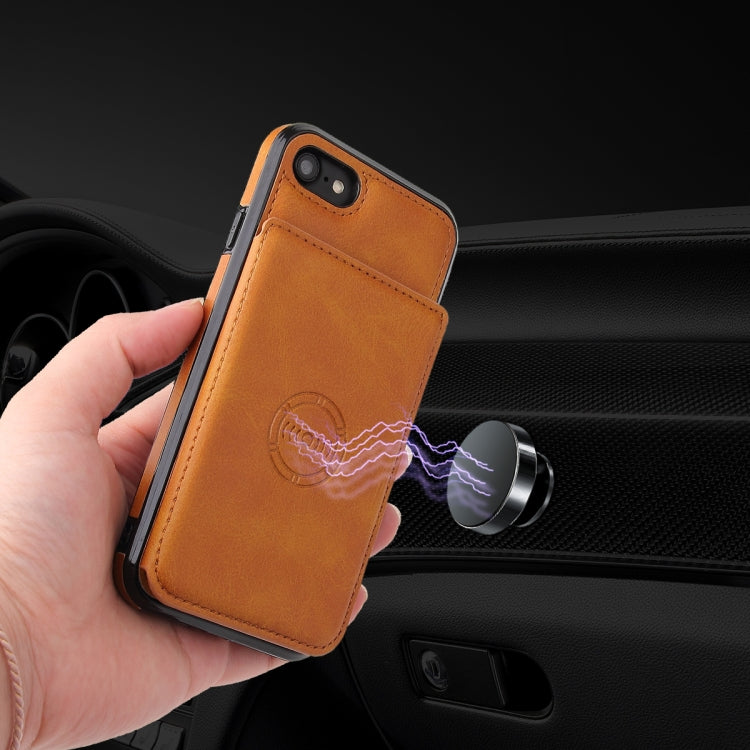 For iPhone SE 2022 / SE 2020 / 8 / 7 Calf Texture Magnetic Case