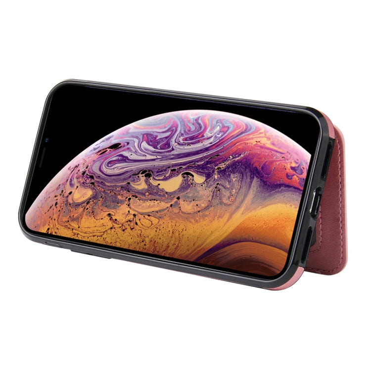 For iPhone XS Max Calf Texture Magnetic Case
