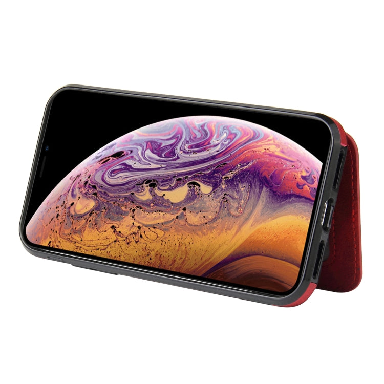 For iPhone XR Calf Texture Magnetic Case