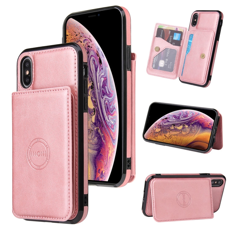 For iPhone XR Calf Texture Magnetic Case