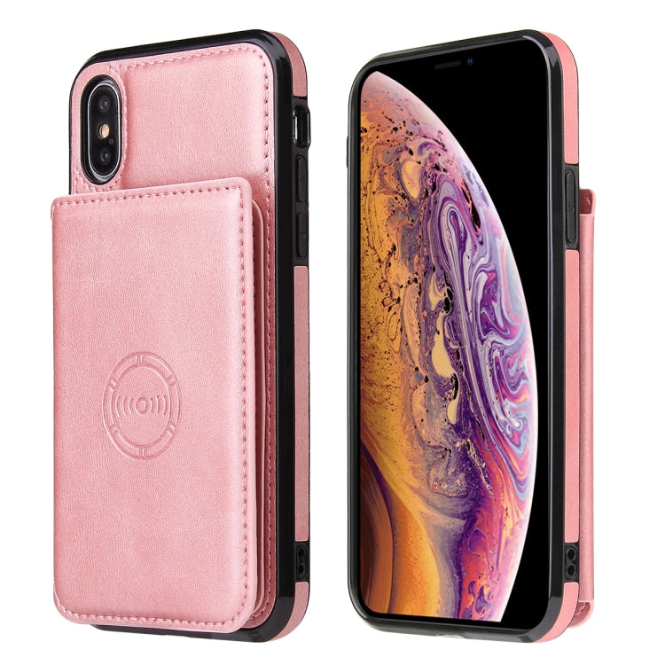 For iPhone XR Calf Texture Magnetic Case