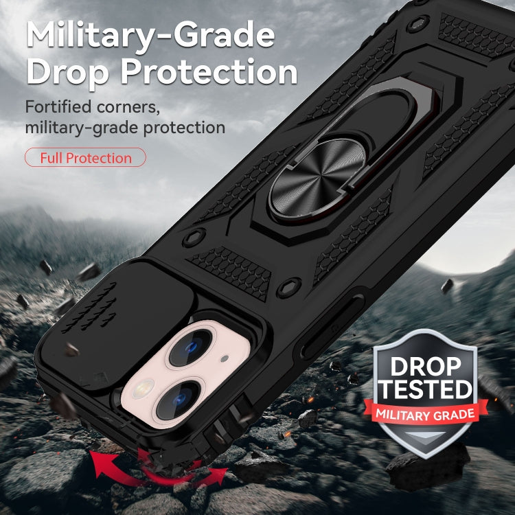 For iPhone 13 mini Sliding Camshield Holder Phone Case