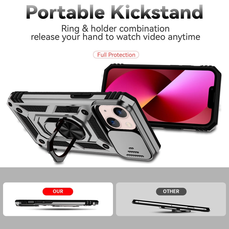 For iPhone 13 mini Sliding Camshield Holder Phone Case