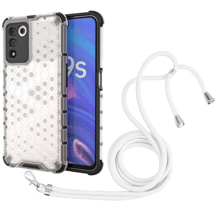 For OPPO K9S 5G Lanyard Honeycomb PC + TPU Case