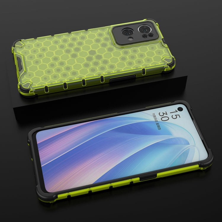 For OPPO Reno7 Pro 5G Lanyard Honeycomb PC + TPU Case