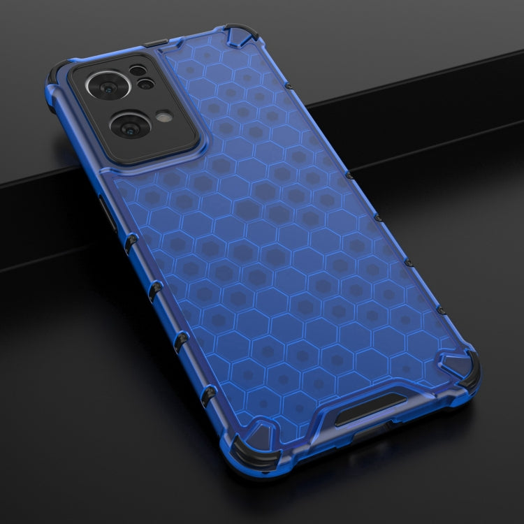 For OPPO Reno7 Pro 5G Lanyard Honeycomb PC + TPU Case