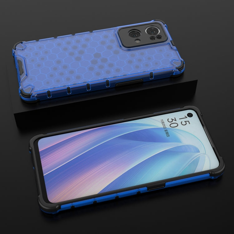 For OPPO Reno7 Pro 5G Lanyard Honeycomb PC + TPU Case
