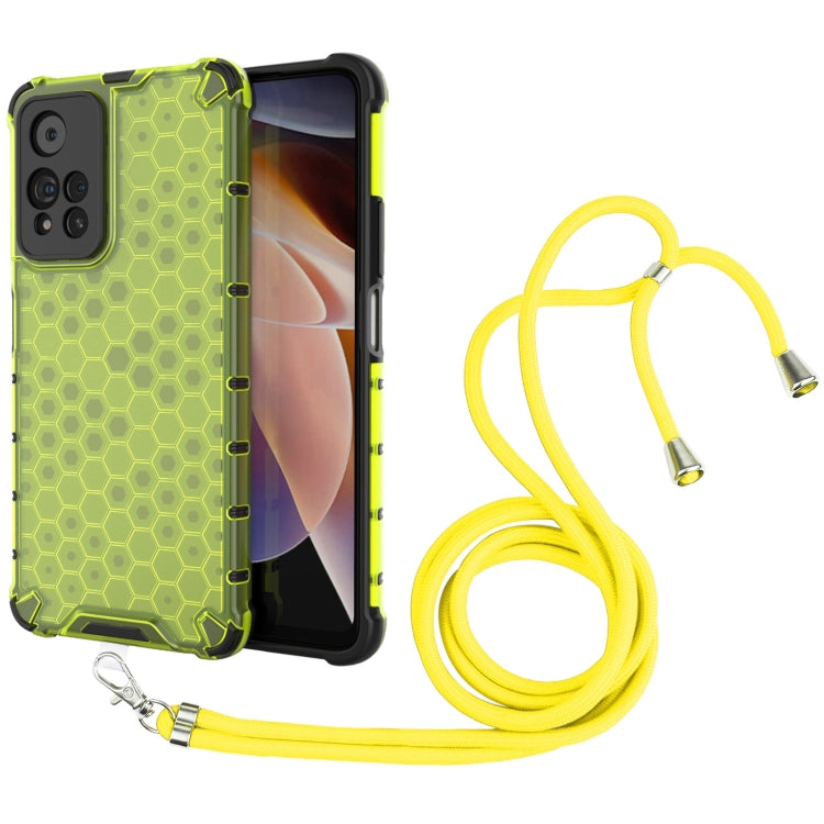 For Xiaomi Redmi Note 11 Pro 5G / Note 11 Pro+ 5G Lanyard Honeycomb PC + TPU Case